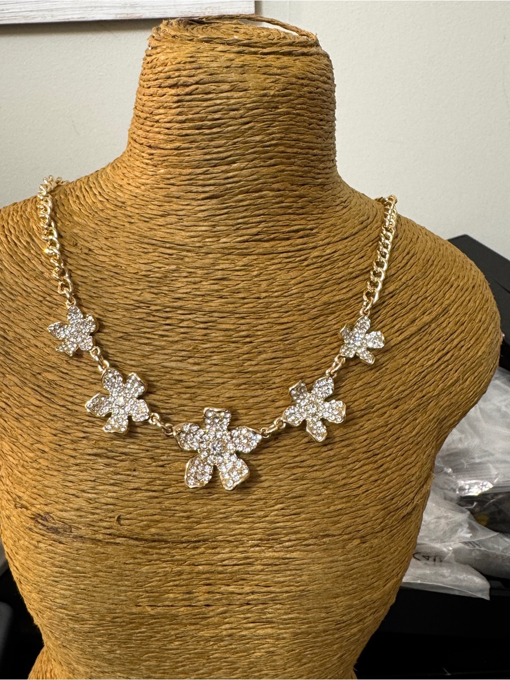 Lilly Pulitzer Gold Crystal Flower Necklace